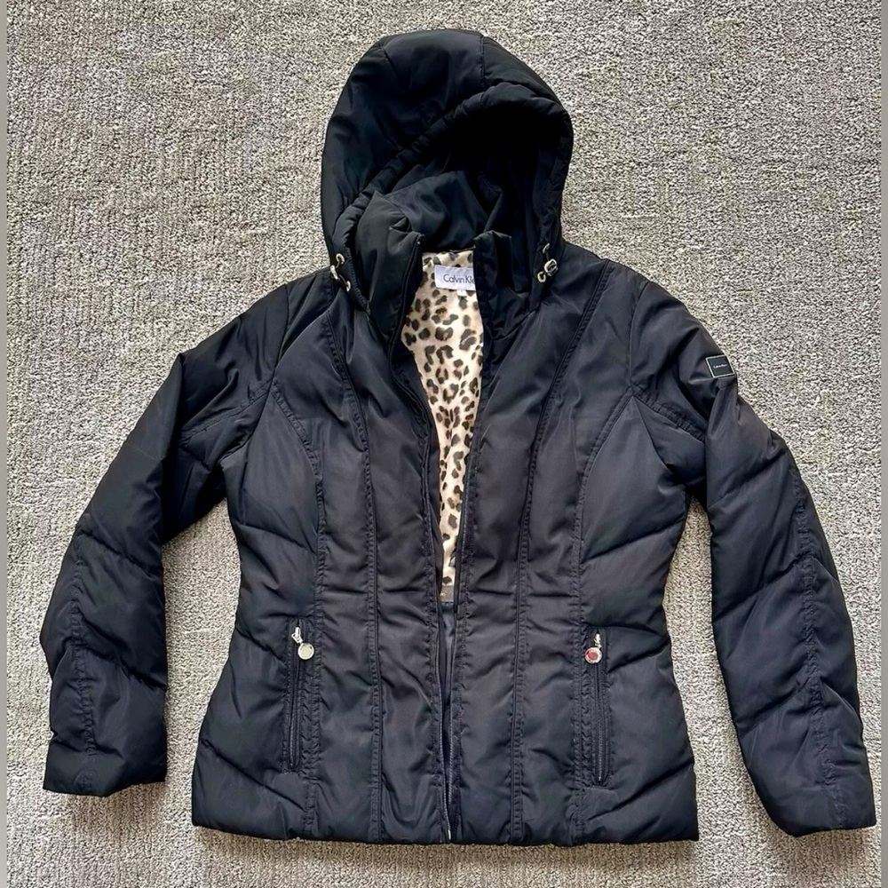 Calvin Klein Women's Coat Gray Down Puffer Jacket Quilted Insulated - Size S